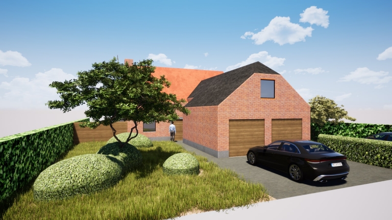 Landelijk tuin ontwerp met meerstammige